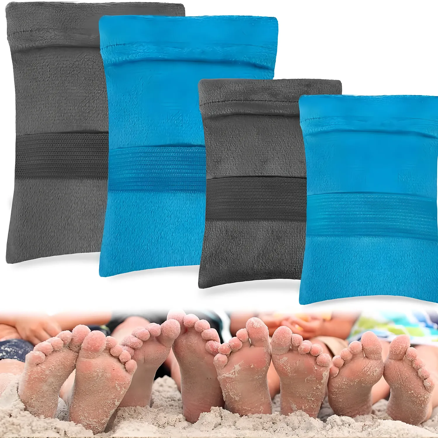 Coral Fleece Sand Removal Mitt for Beach Use 2