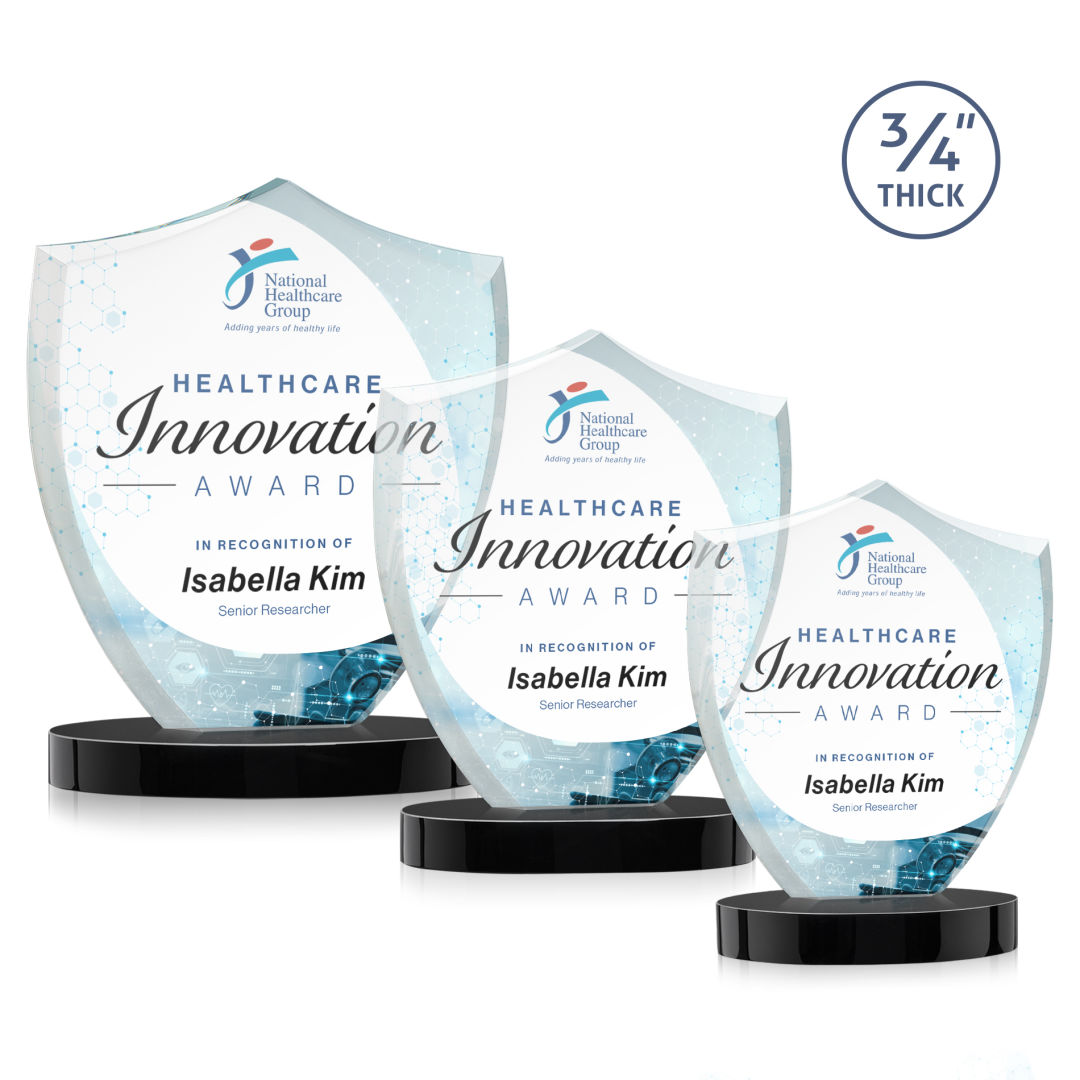 Scudo Shield VividPrint™ Award on Alberton Base - Black 3