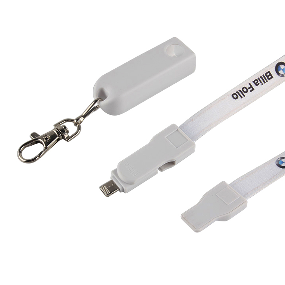 3-in-1 Polyester Wrist Lanyard Cable 3