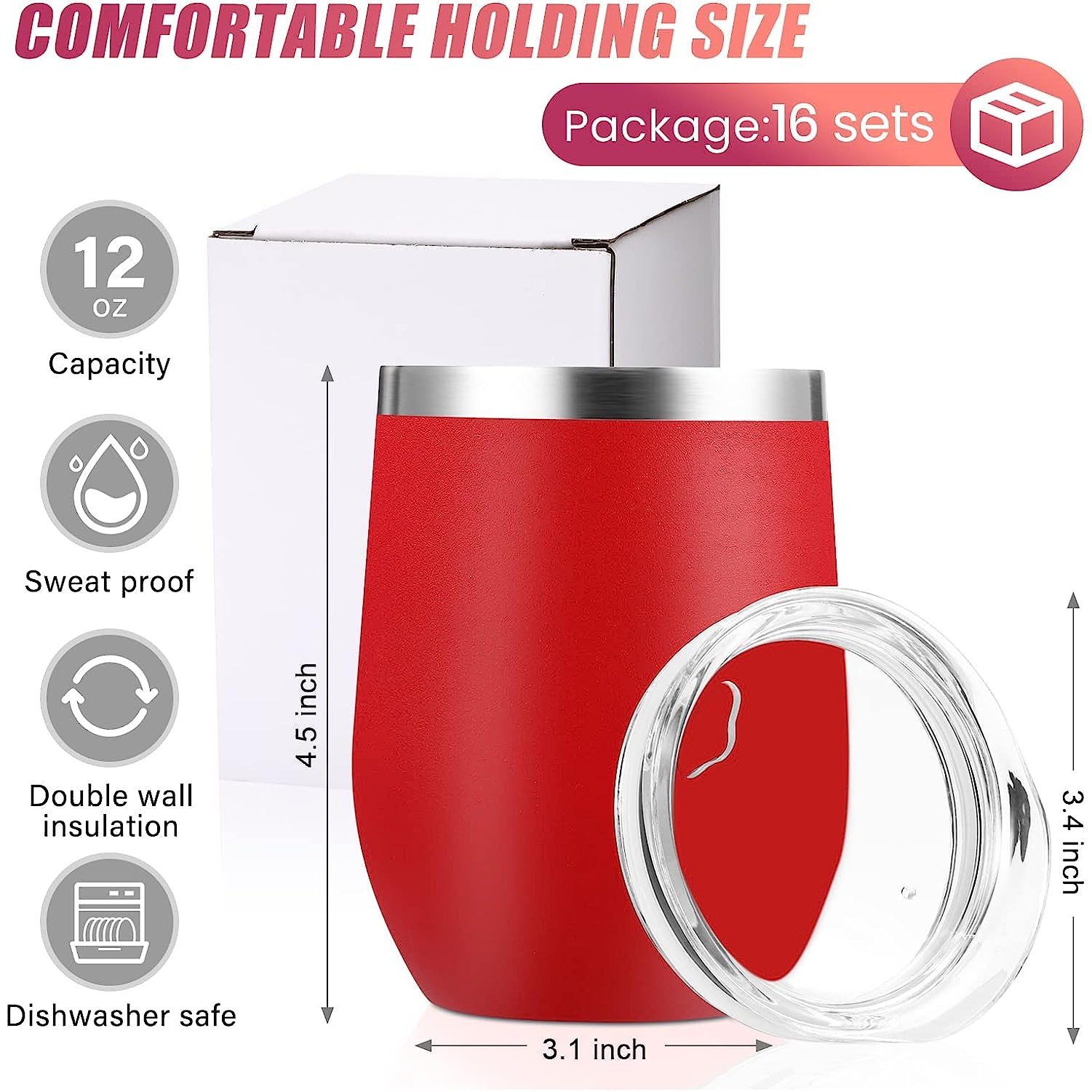 12 ounce Steel insulated wine/whisky tumbler with locking lid and straw 4