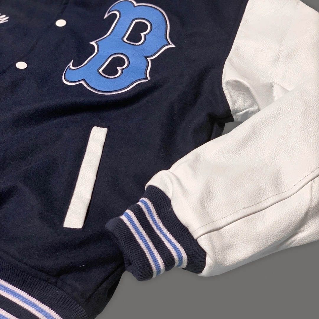 Vegan Leather and Wool Varsity Letterman Jacket 15
