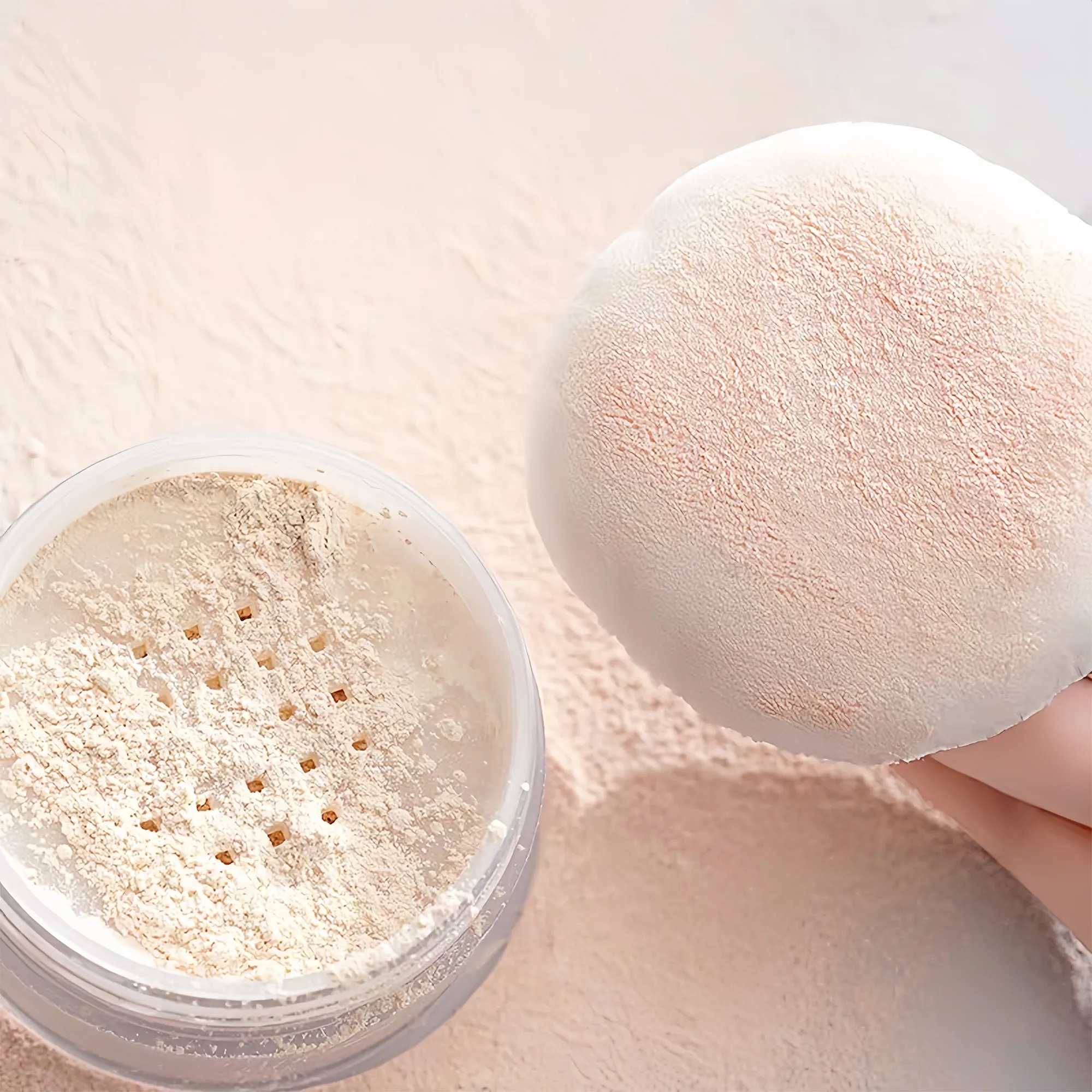 Round Velvety Powder Puff, Crystal Plush Makeup Sponge 3