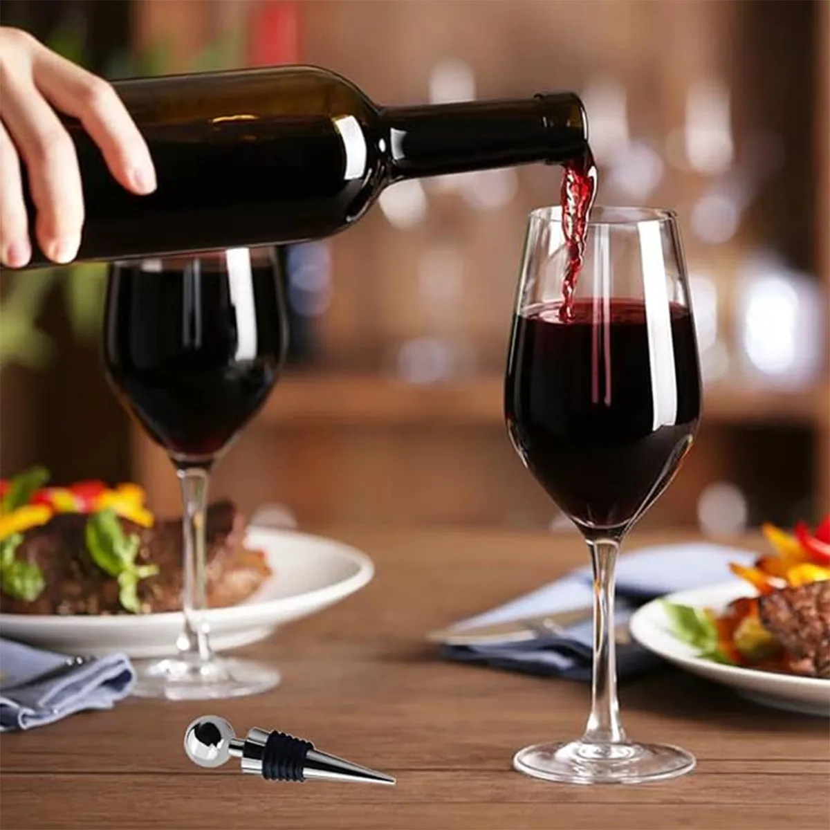Reusable Metal Party Bar Wedding Wine Saver Bottle Stopper 3