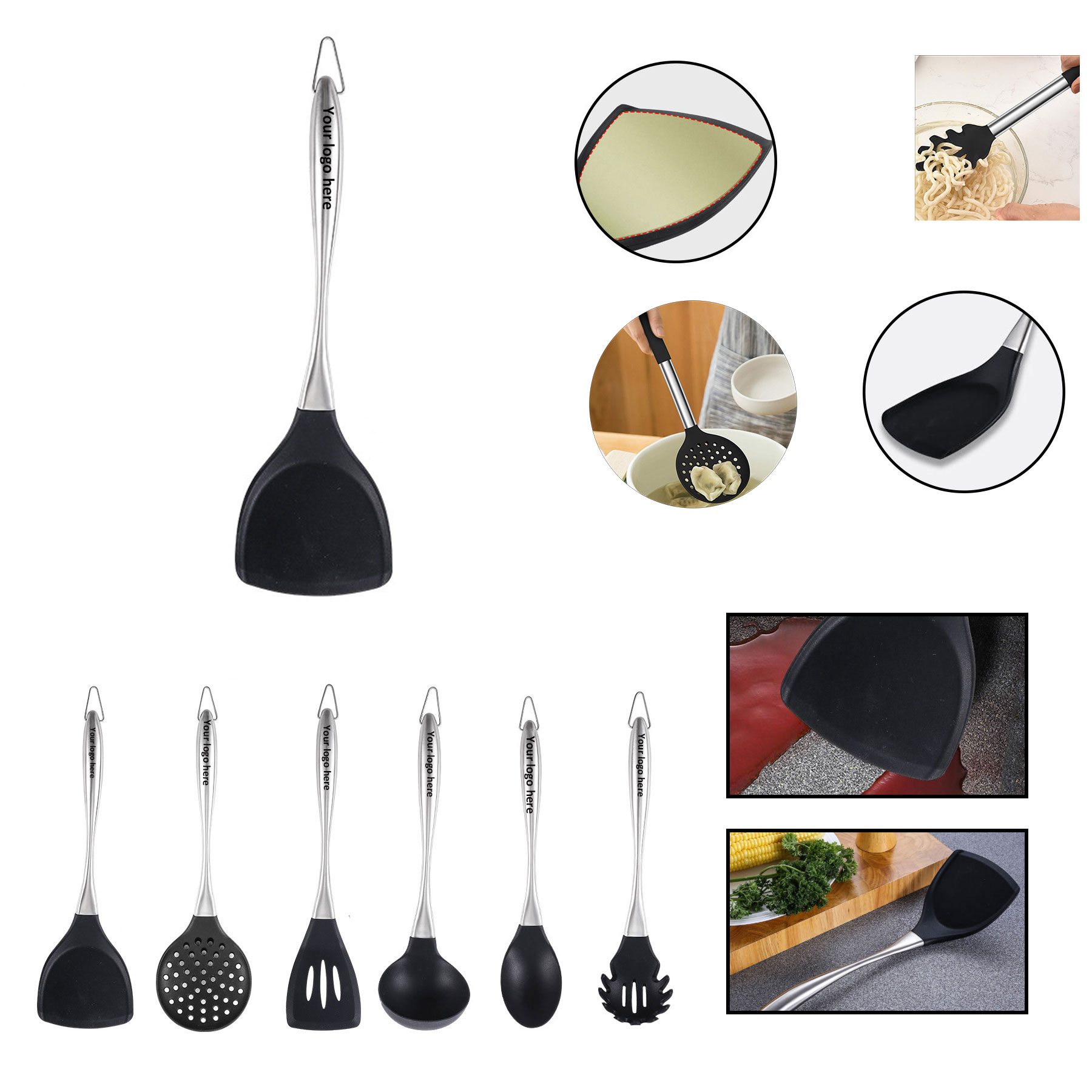 Silicone Kitchen Cooking Utensils Tool Set 2