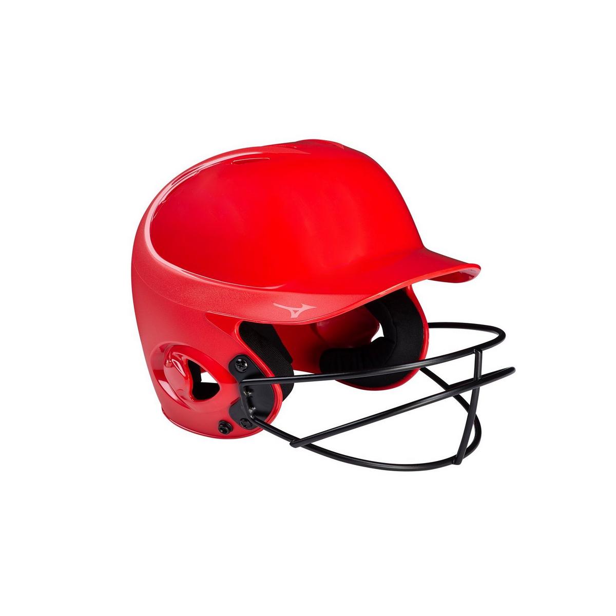 MVP Series Solid Batting Helmet with Fastpitch Softball Mask 4