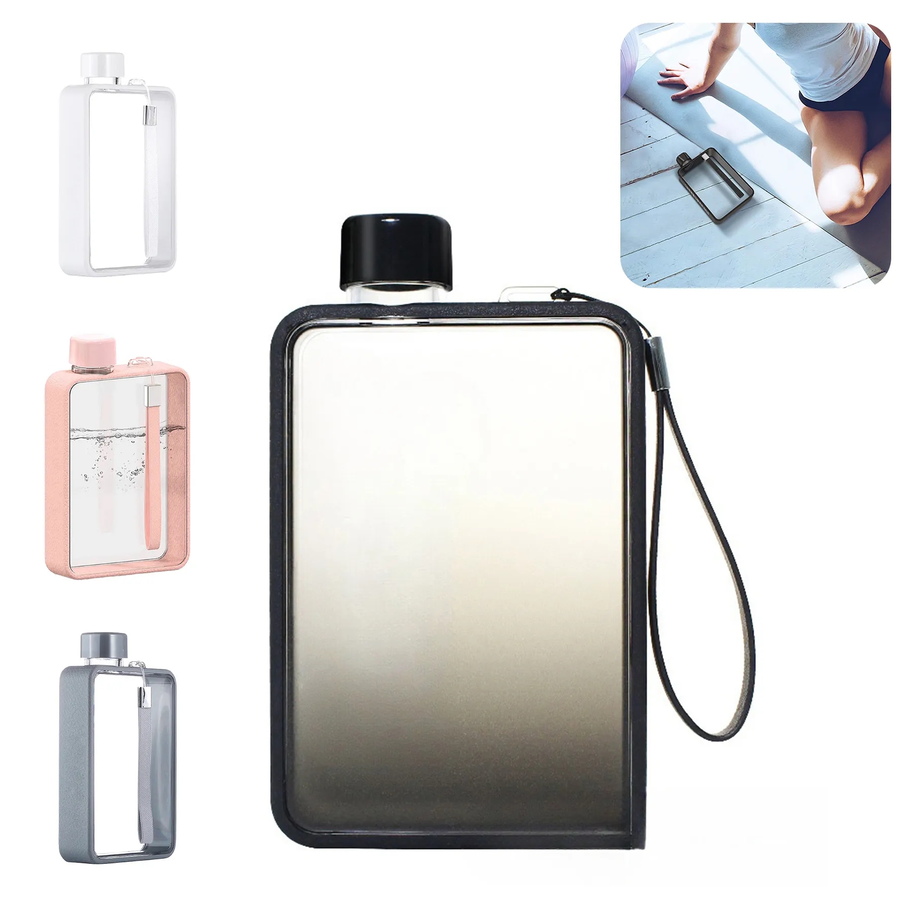 13oz Flat Water Bottle 4