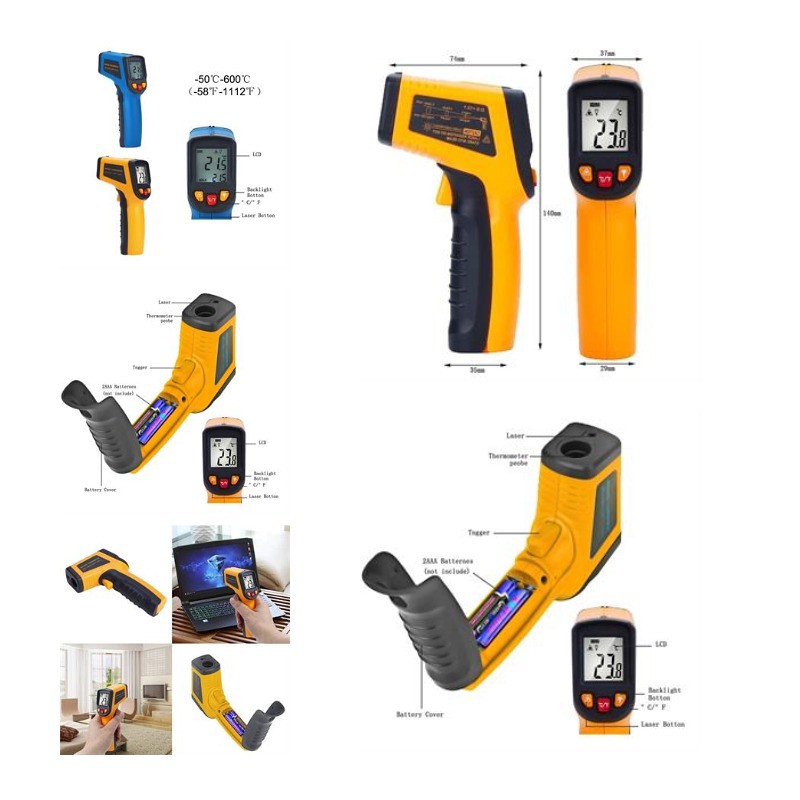 Non-contact Digital Laser Infrared Thermometer