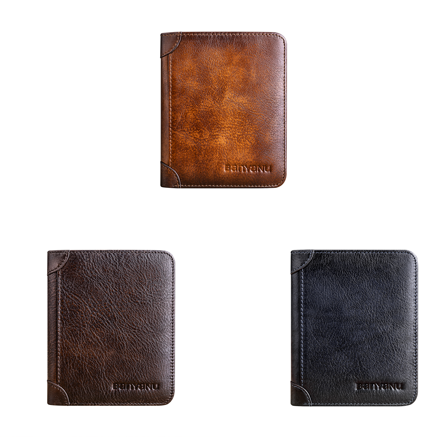 Anti-theft ultra-thin cowhide genuine leather 5