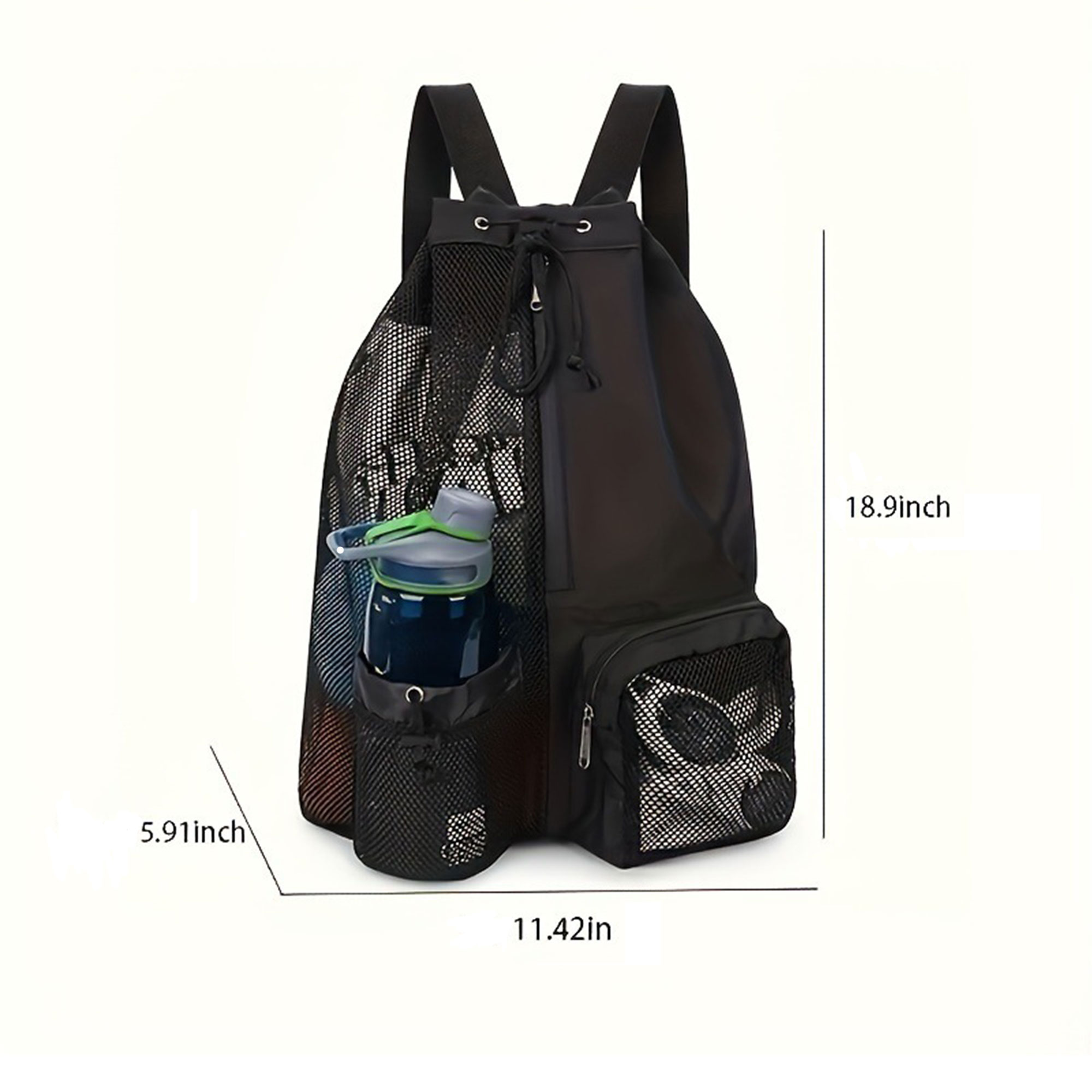 Swim Mesh Drawstring Backpack 3
