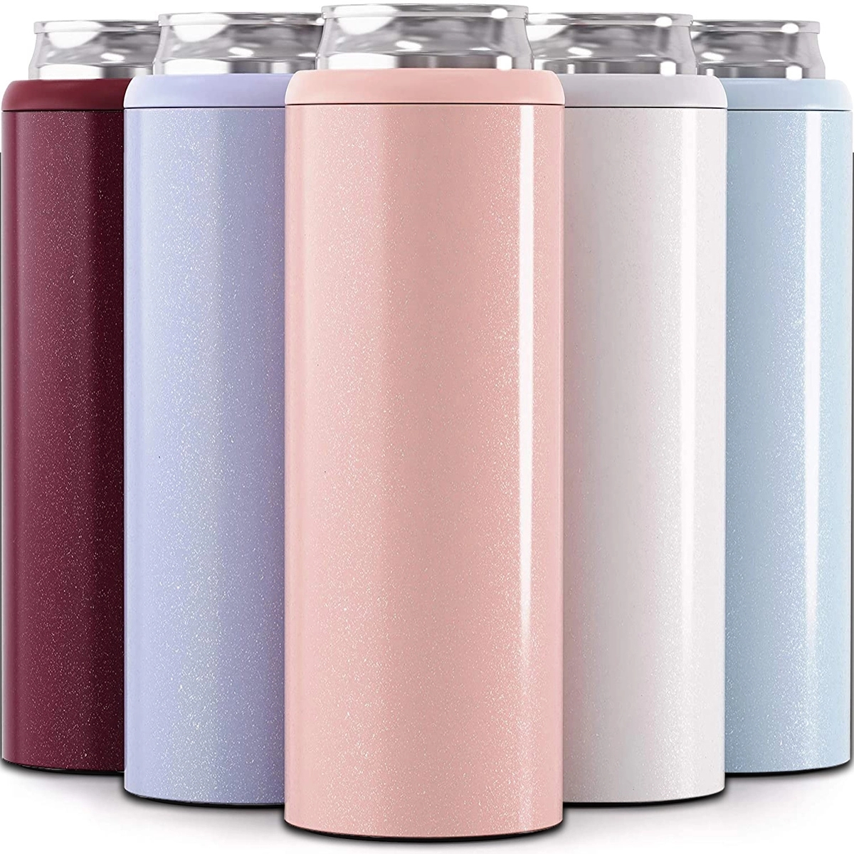 Can Cooler for Slim Beer & Hard Seltzer Stainless Steel 12oz, custom can cooler with logo imprint 2