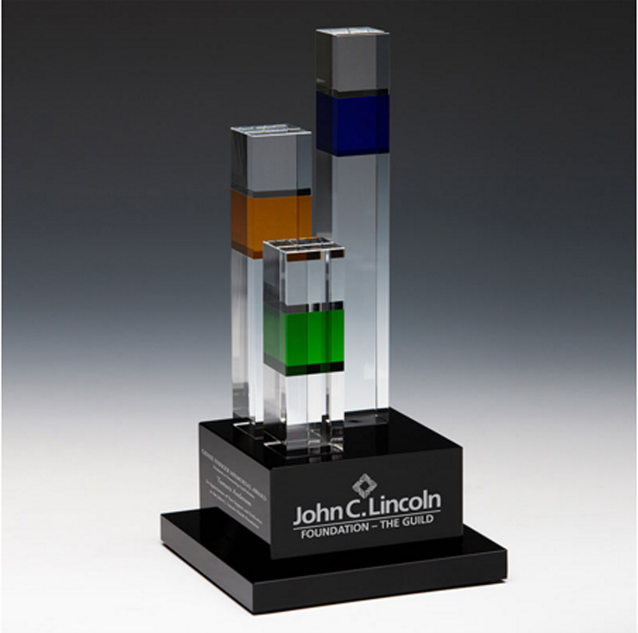 Optical Crystal Modern Square Tower with Multi Colors Design 2
