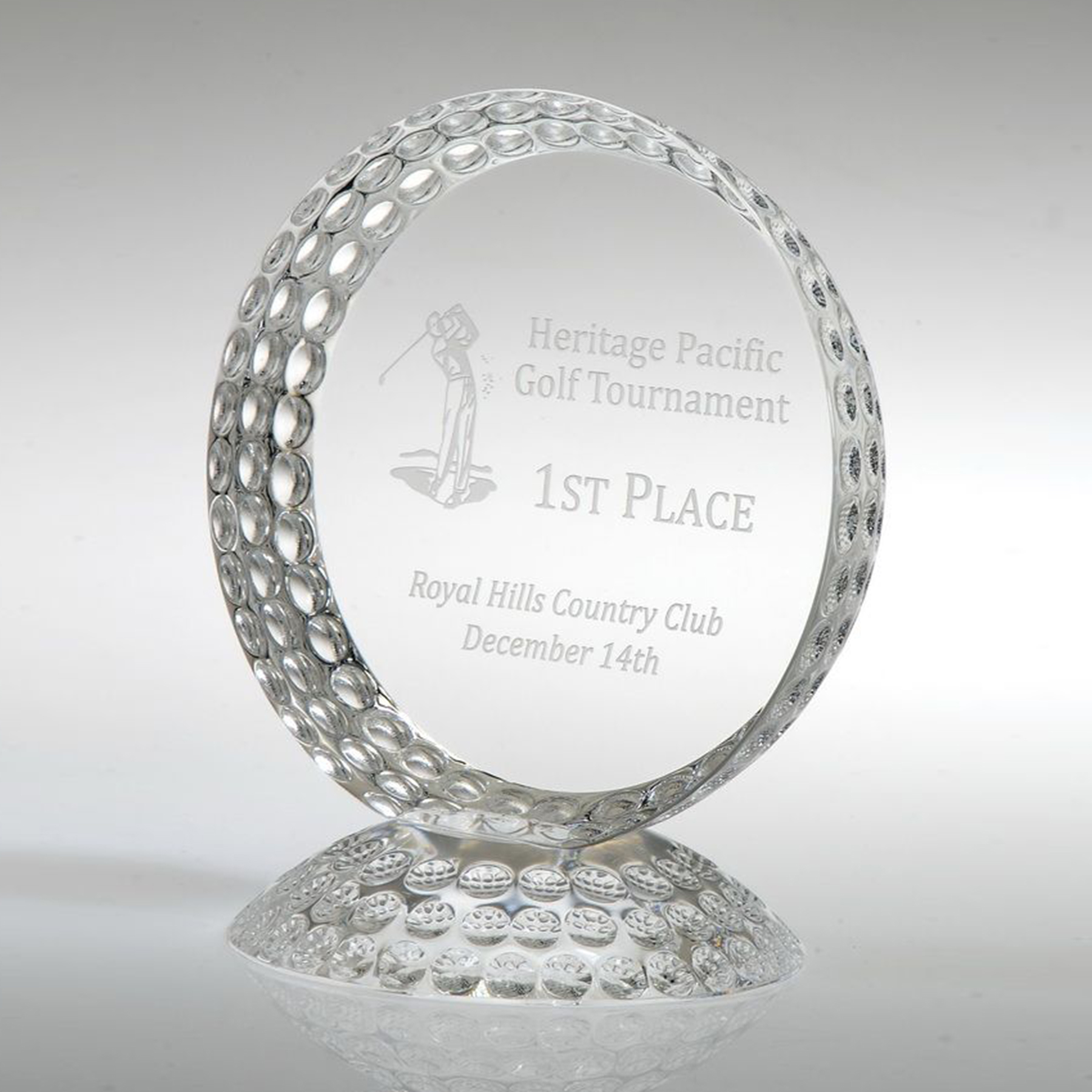 4 3/4" Crystal Award - Golf Trophy_D515CA 2