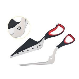 2 In 1 Pizza Scissors Cutter And Spatula With Ergonomic Handle And Detachable Design 11