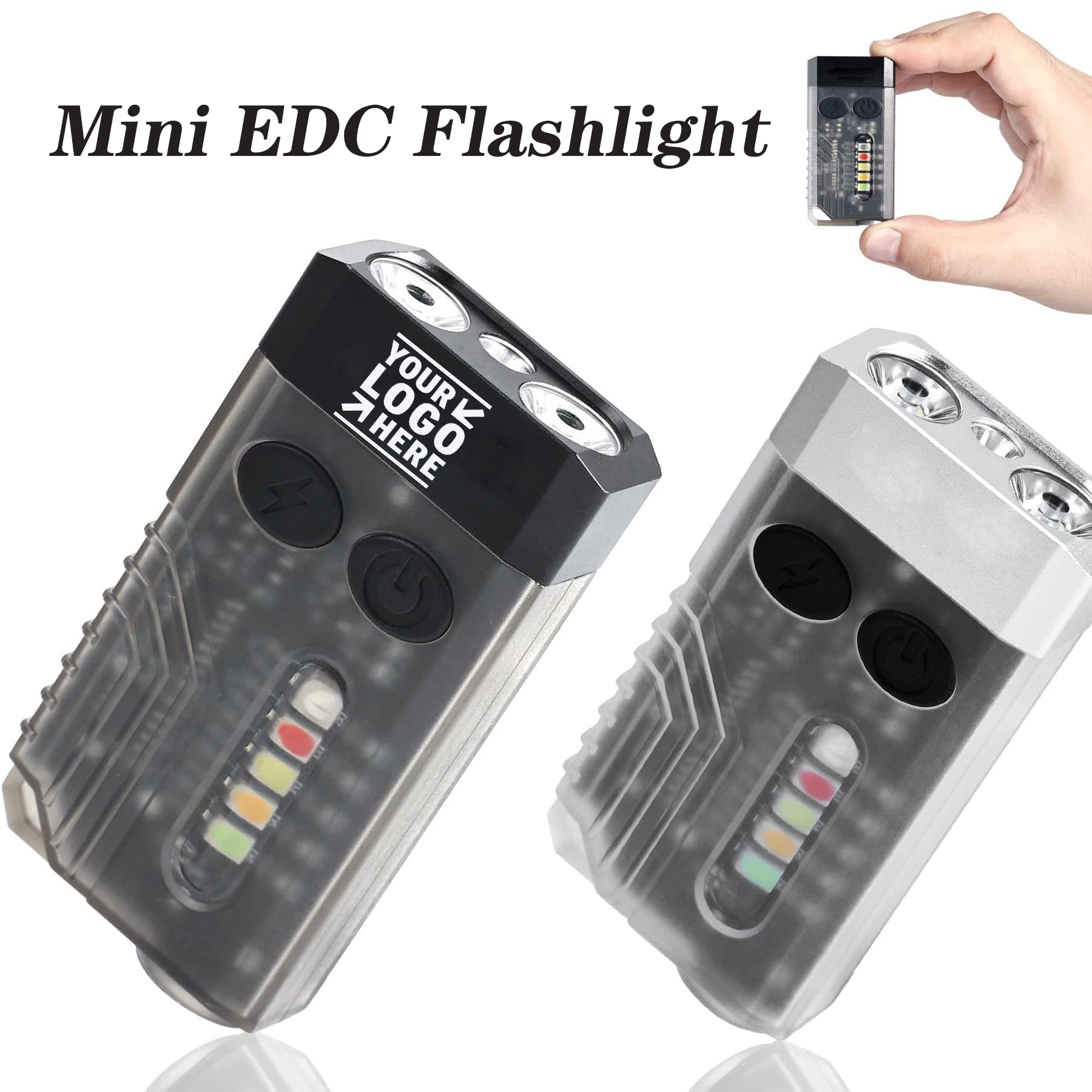 L02 1000 Lumens Rechargeable Mini EDC 365nm UV Light Flashlight Small Pocket Keychain
2