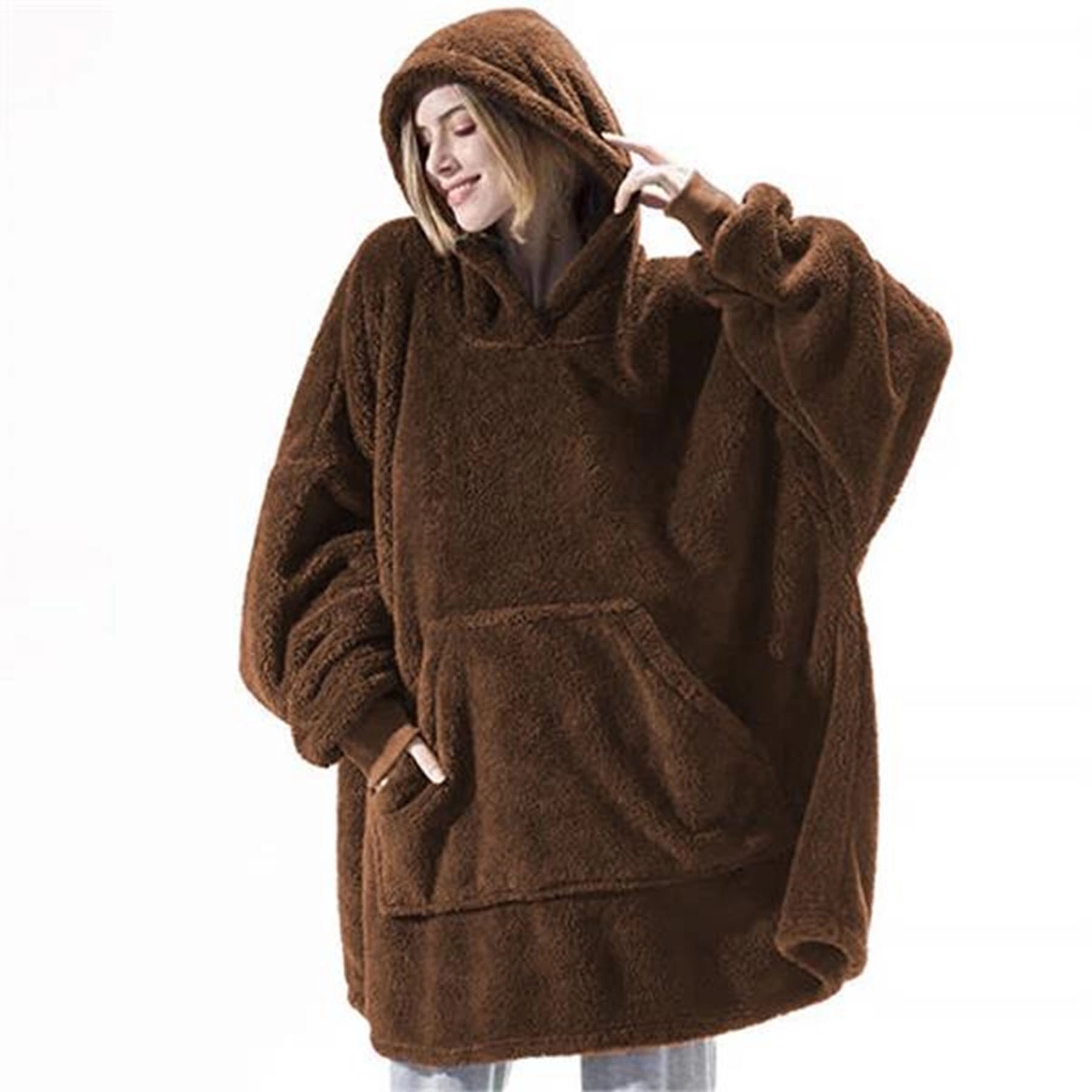 Fleece Hoodie Wearable Blanket 3