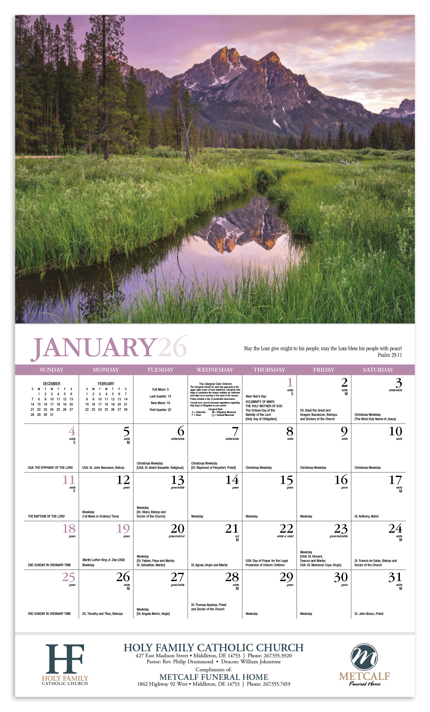 HotLine® Products Catholic Reflections Appointment Calendar - Stapled 30