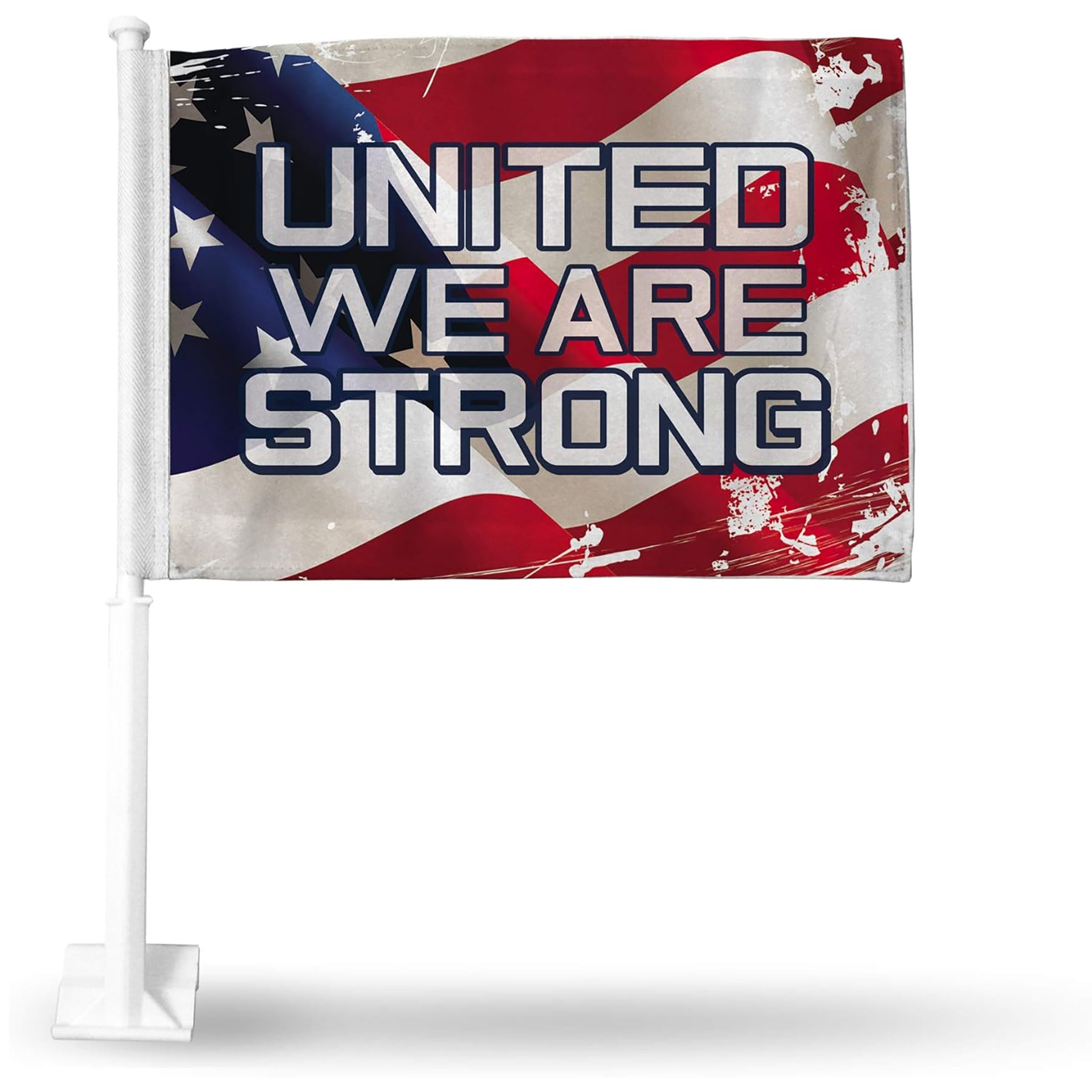 18" X 12" Double-Sided Printed Car Window Flag Clip