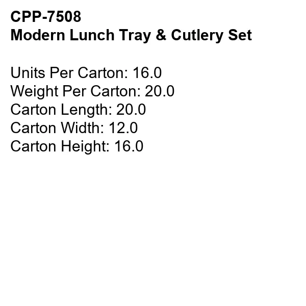 Modern Lunch Tray & Cutlery Set 10