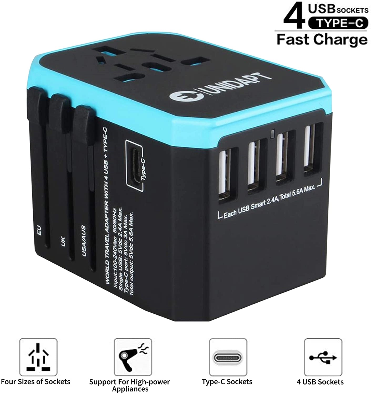 All in One Universal Travel Adapter 4