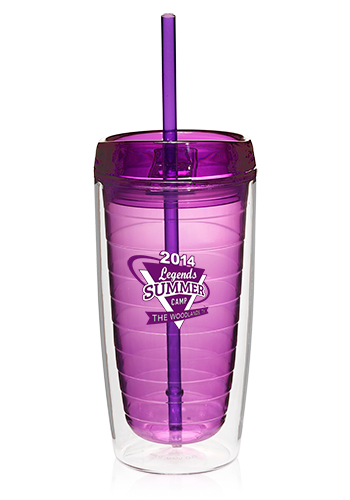 16 oz. Double Wall Tumblers with Straw 25