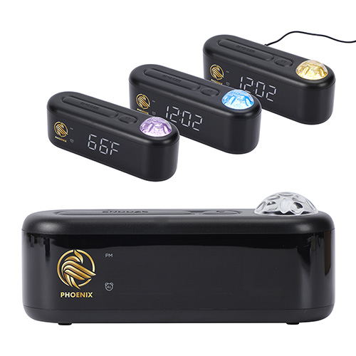 Ambiance Digital Alarm Clock with Ocean & Aurora Ceiling Projection 3