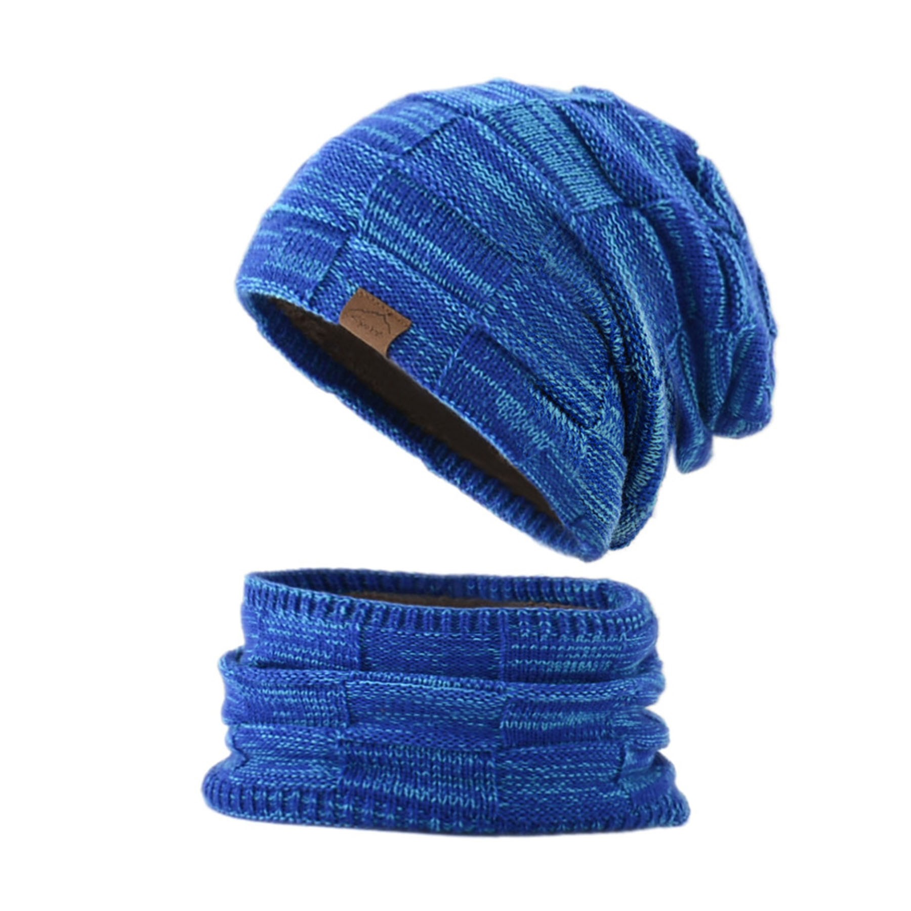 Warm Knit Skull Cap Neck Scarf Set 2