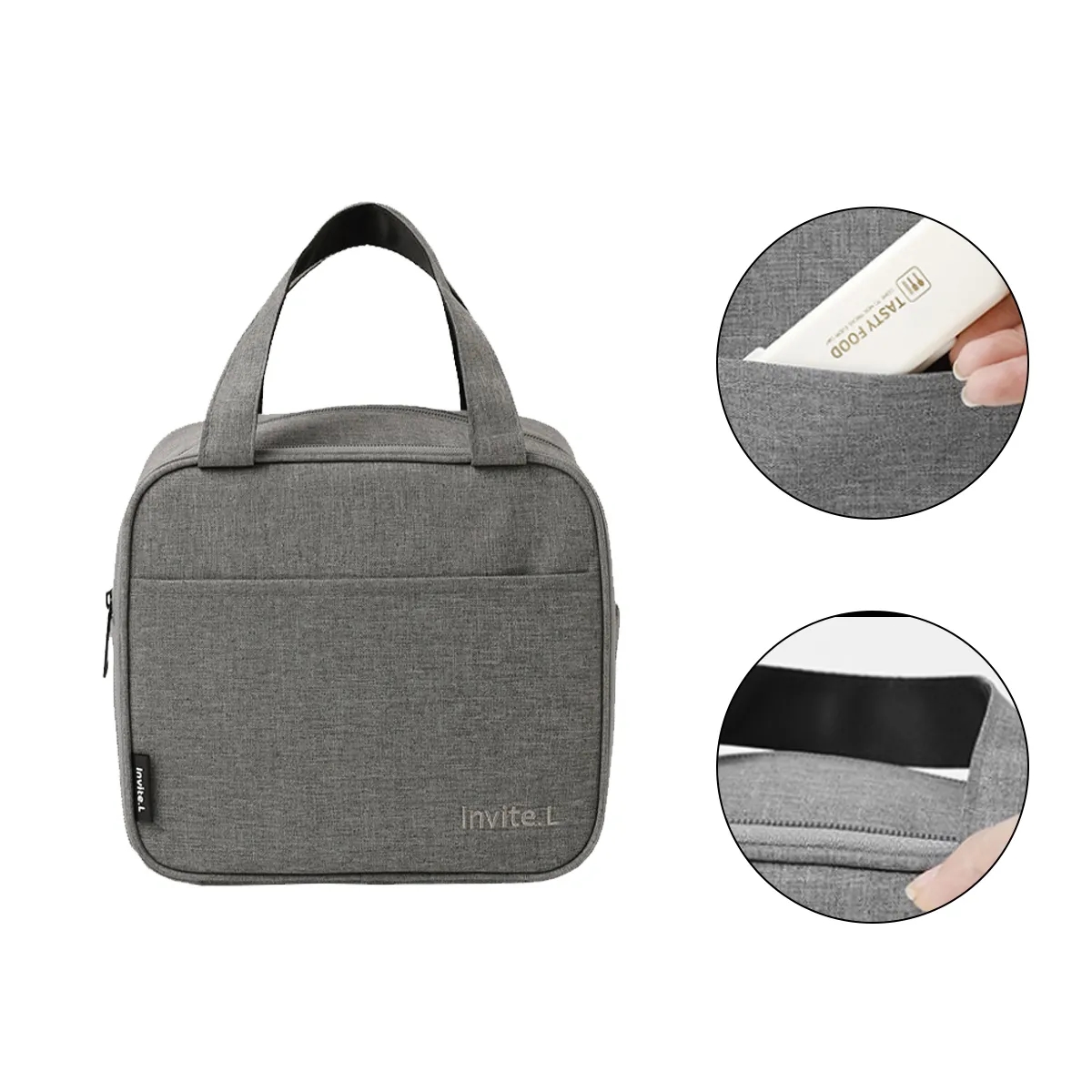 Insulated Oxford Lunch Tote With Leakproof Liner 5