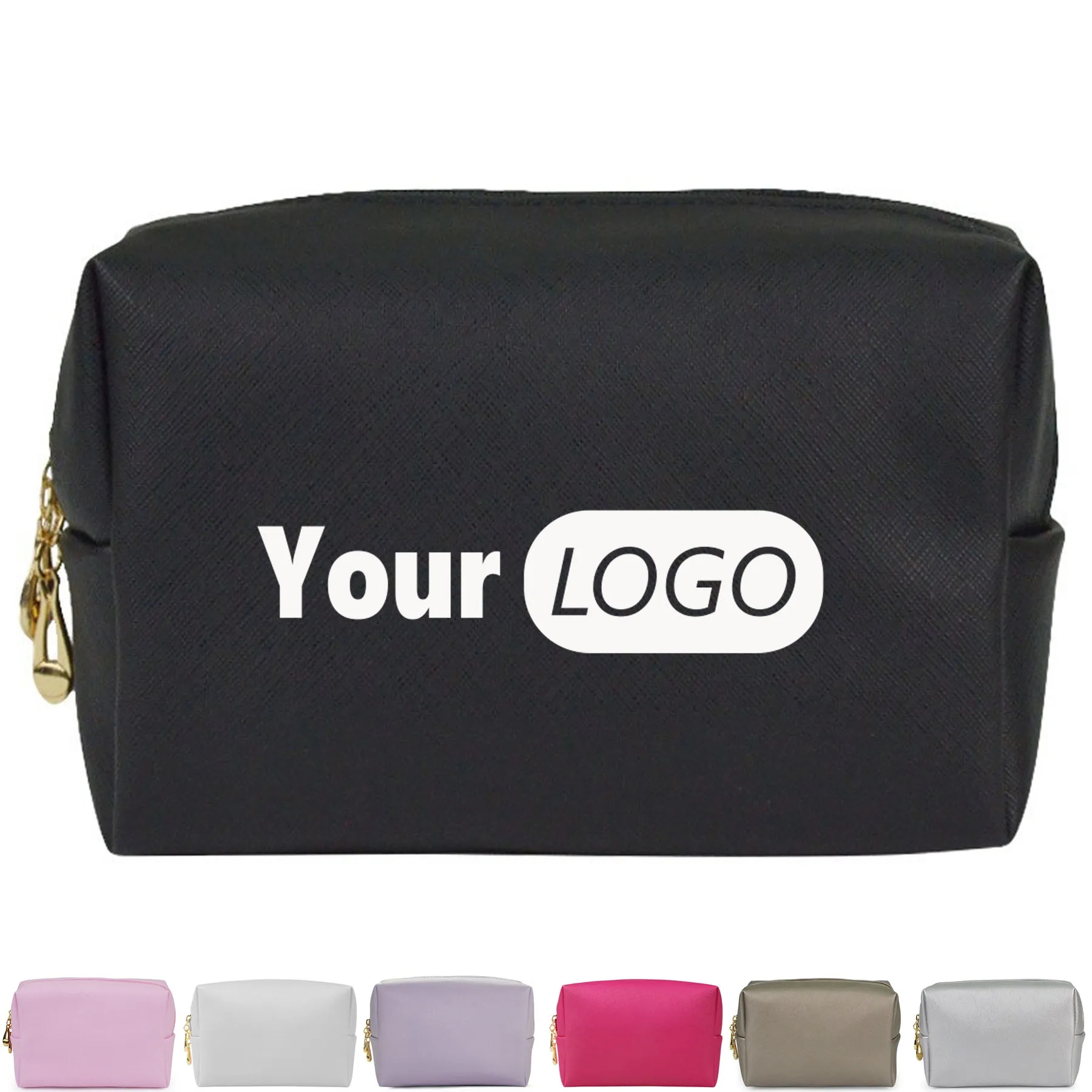 Simple Solid Color Makeup Bag 7