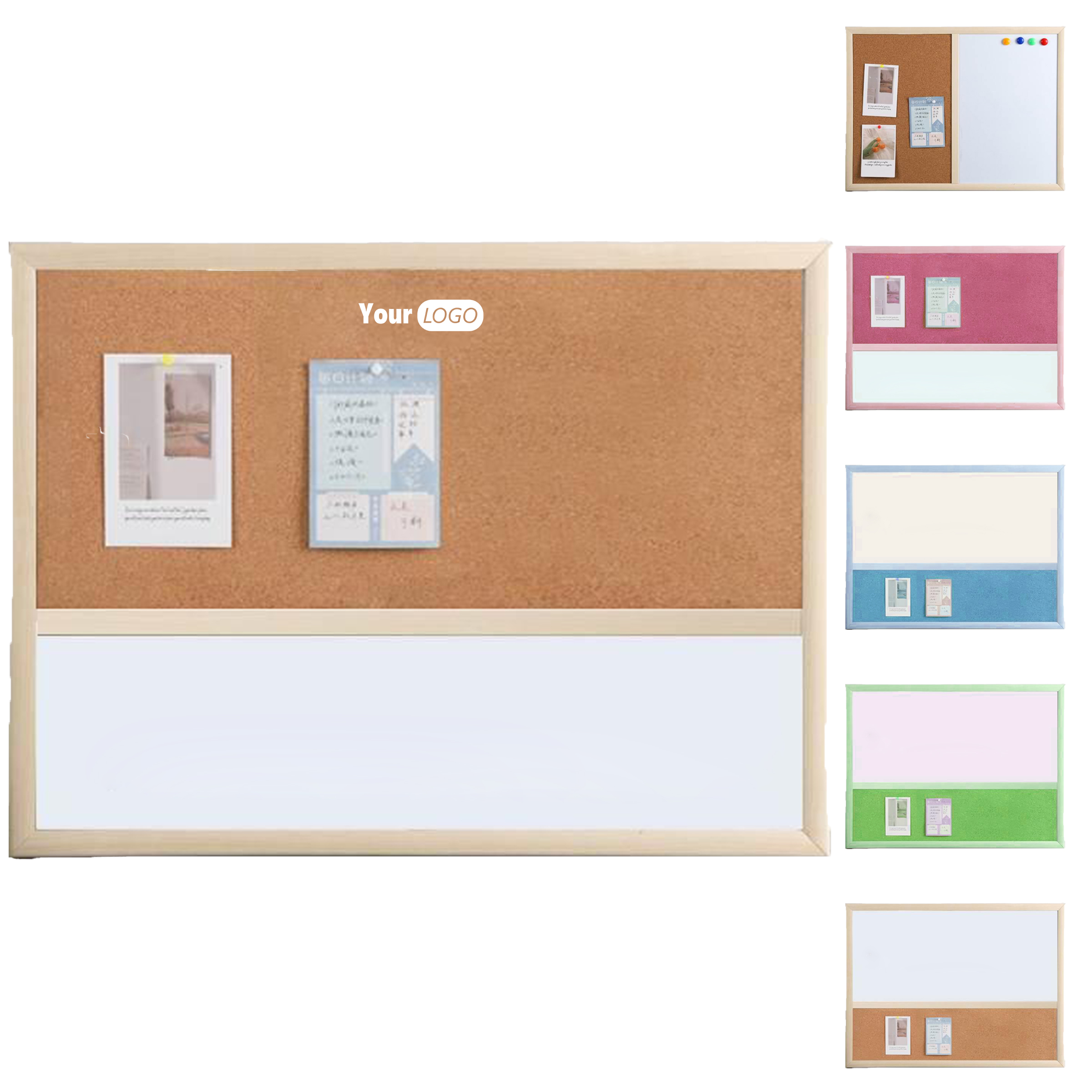Wood Versatile Erase Cork Board For Notes And Inspiration 2