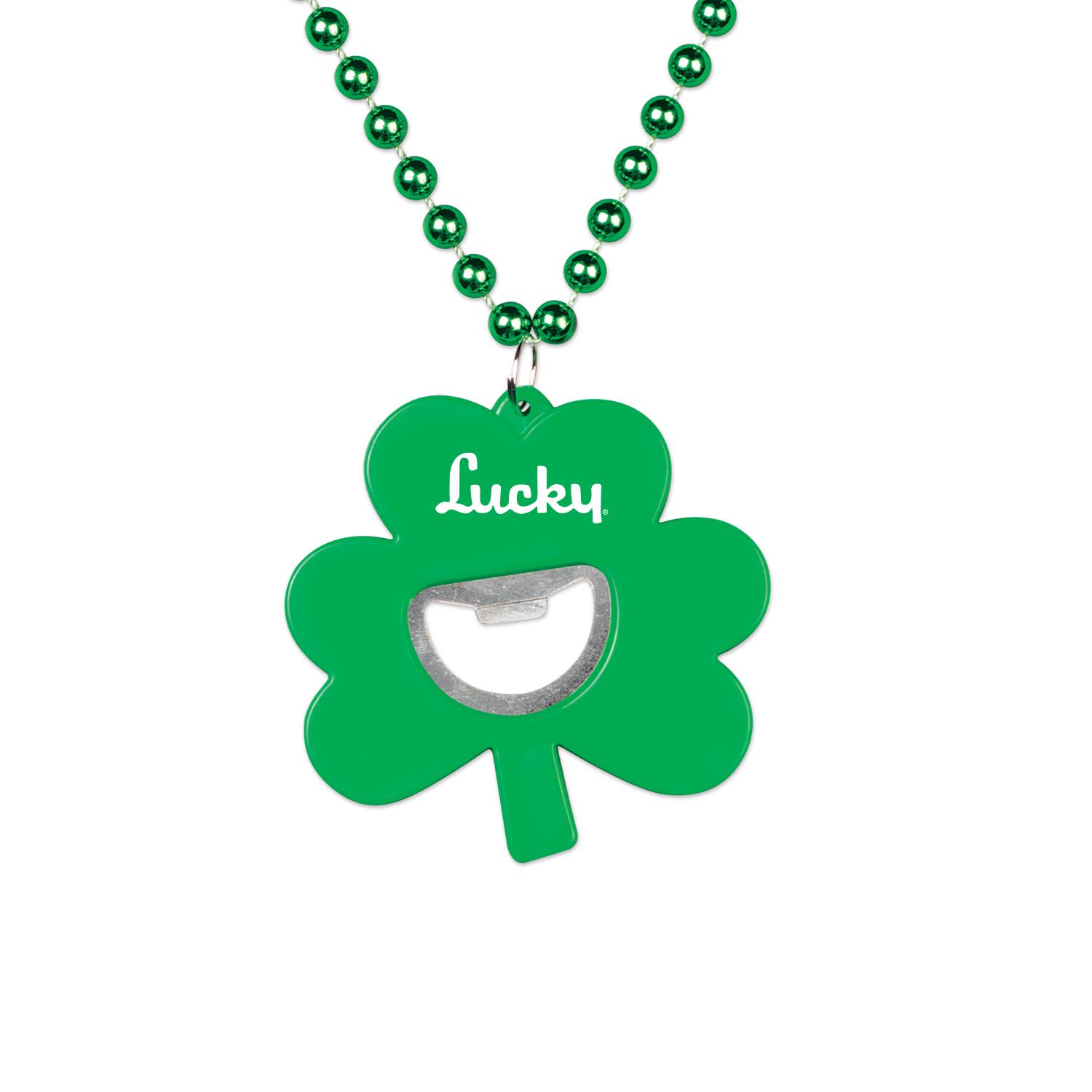 Shamrock Bottle Opener Medallion Beads 1