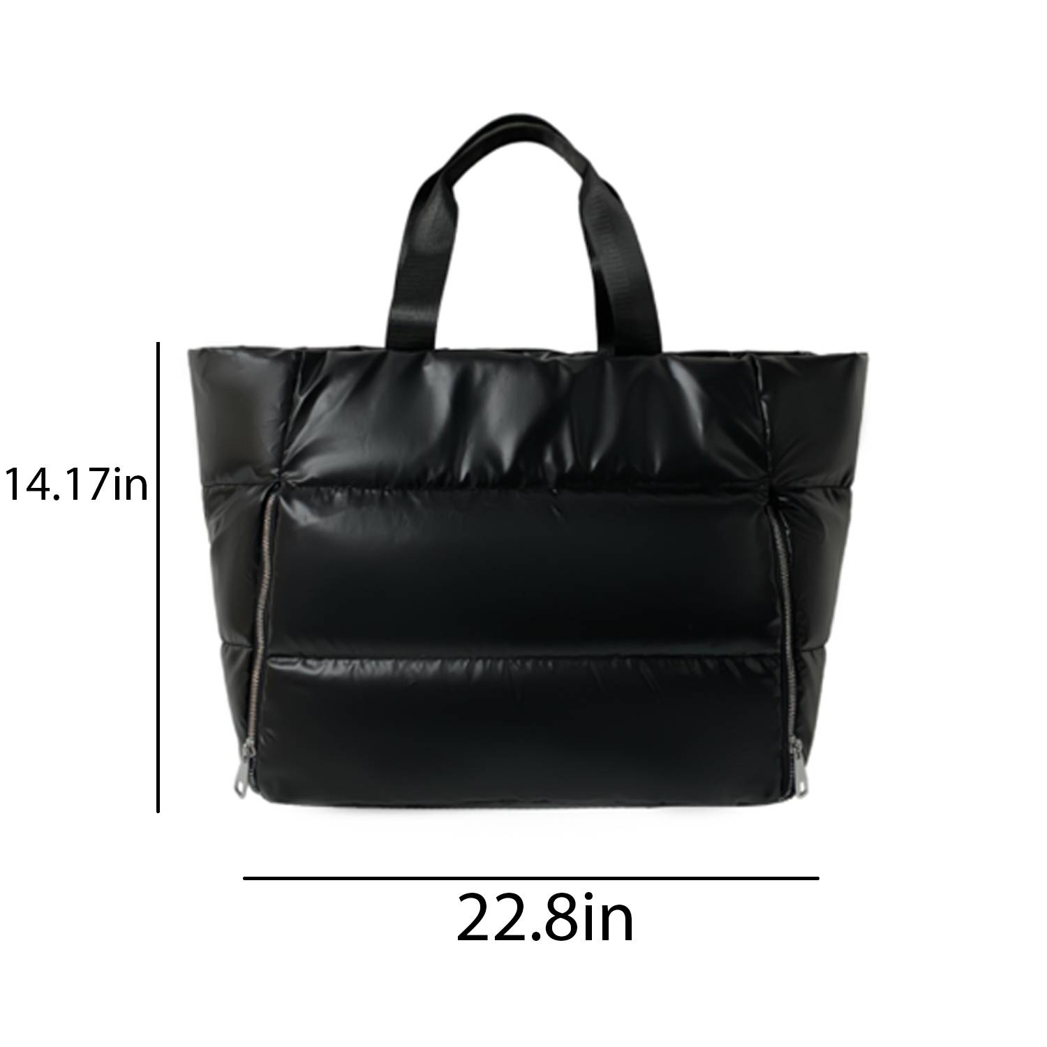 Women Large Quilted Puffer Tote Bag 2