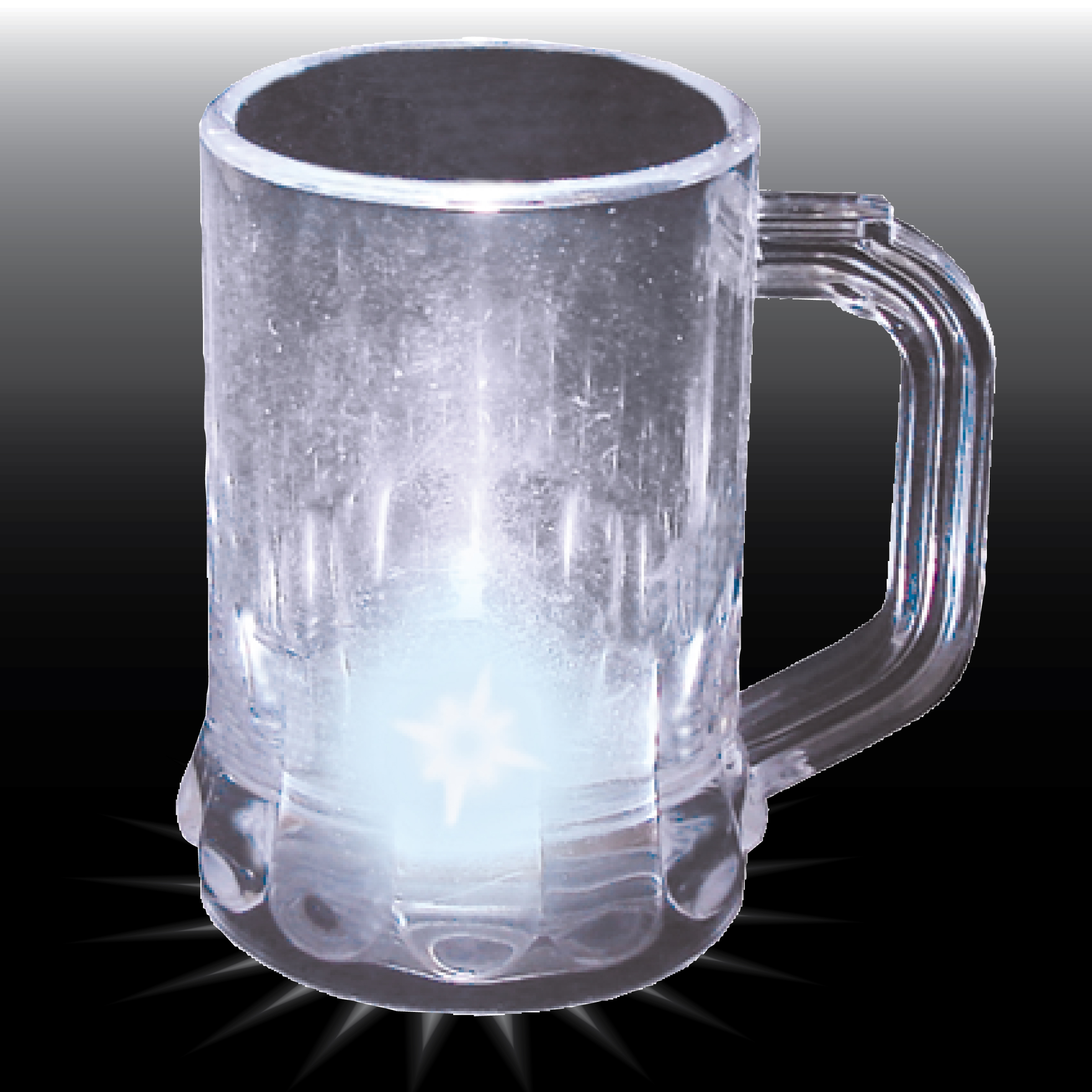 1.25oz Light Up Plastic Fluted Mini Mug with Handle 16