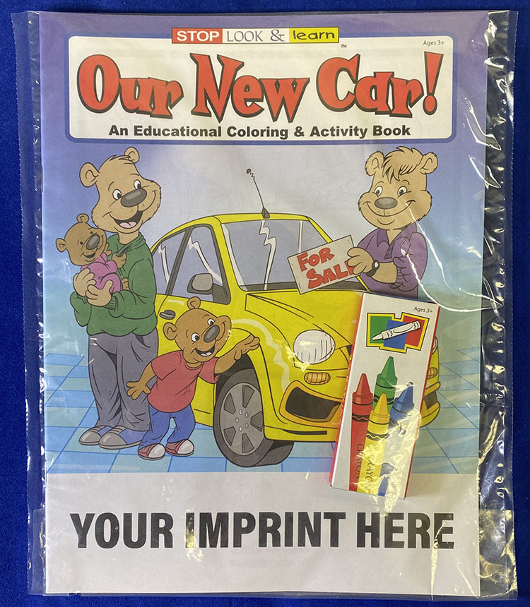 COLORING SET - Our New Car! Coloring Book Fun Pack 2