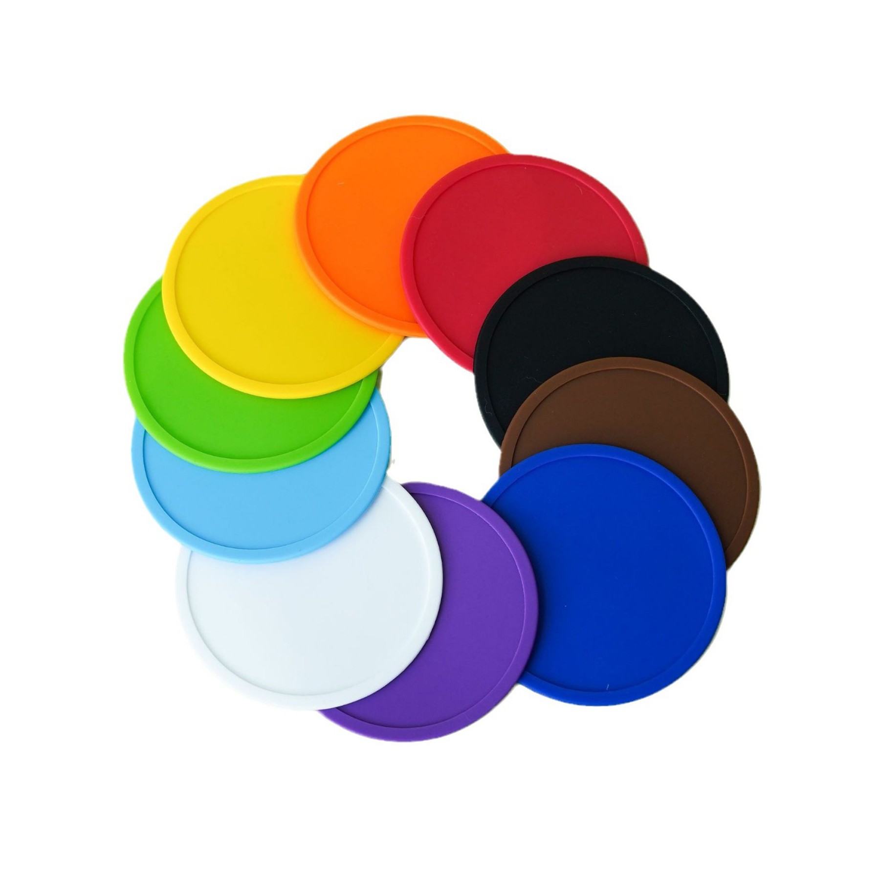 Colorful Silicone Round Jar Opener Coaster 2