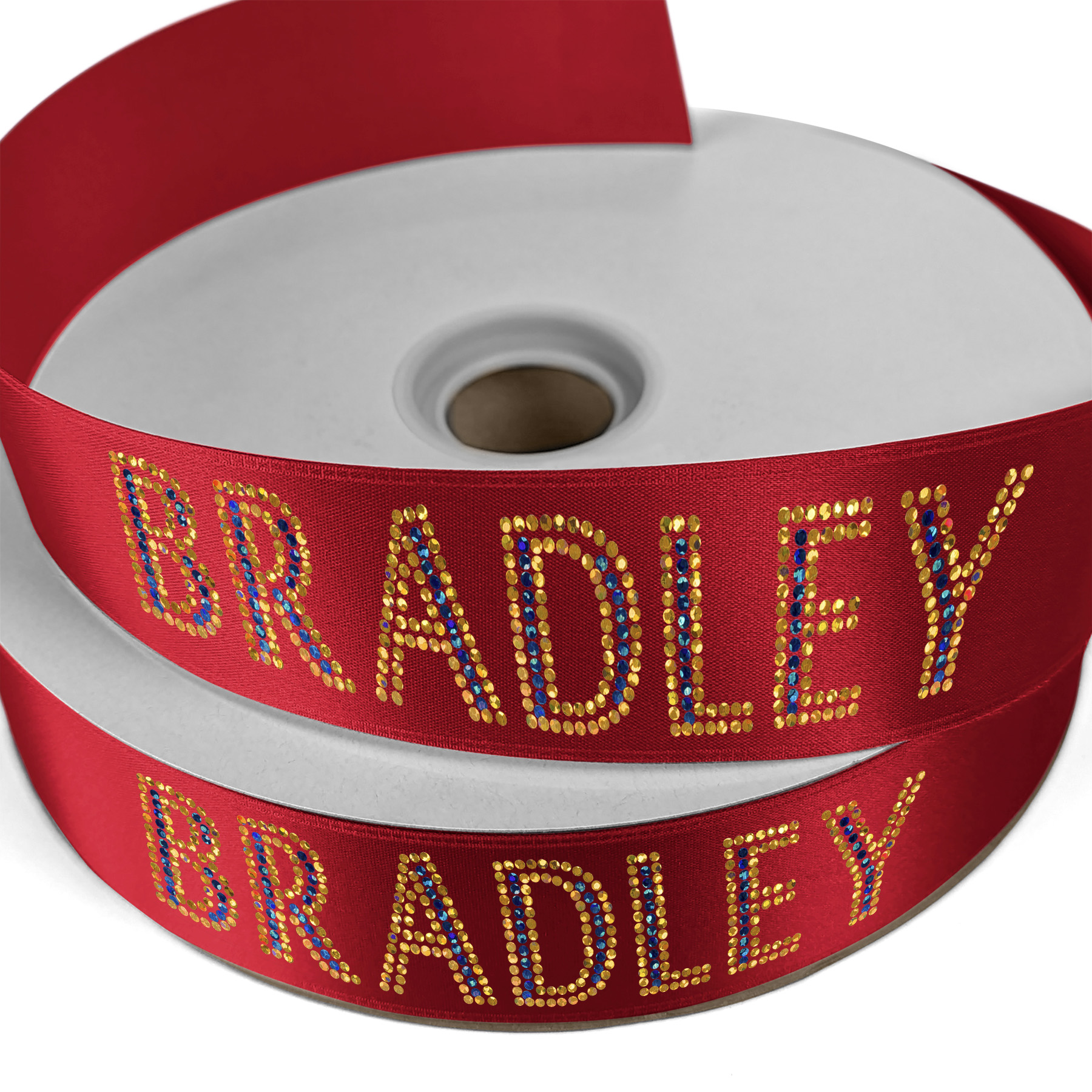 1 1/2" Badge Satin Ribbon - 100yd Roll - Sparkle 21
