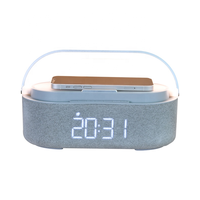 Wireless Charging Bluetooth Speaker w/ Alarm Clock 7