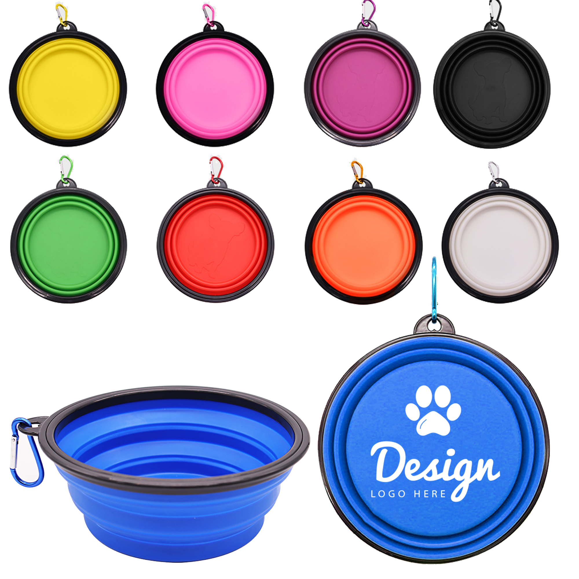 34 oz Silicone Travel Bowl for Dogs and Cats 2
