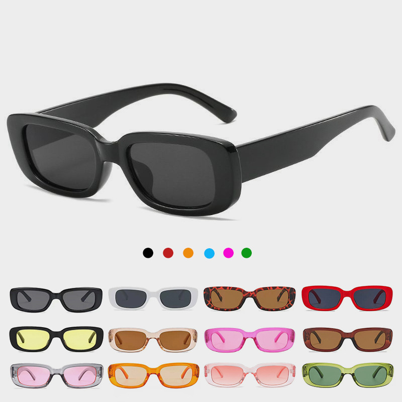Rectangle Retro Fashion Sunglasses for Women Men 20