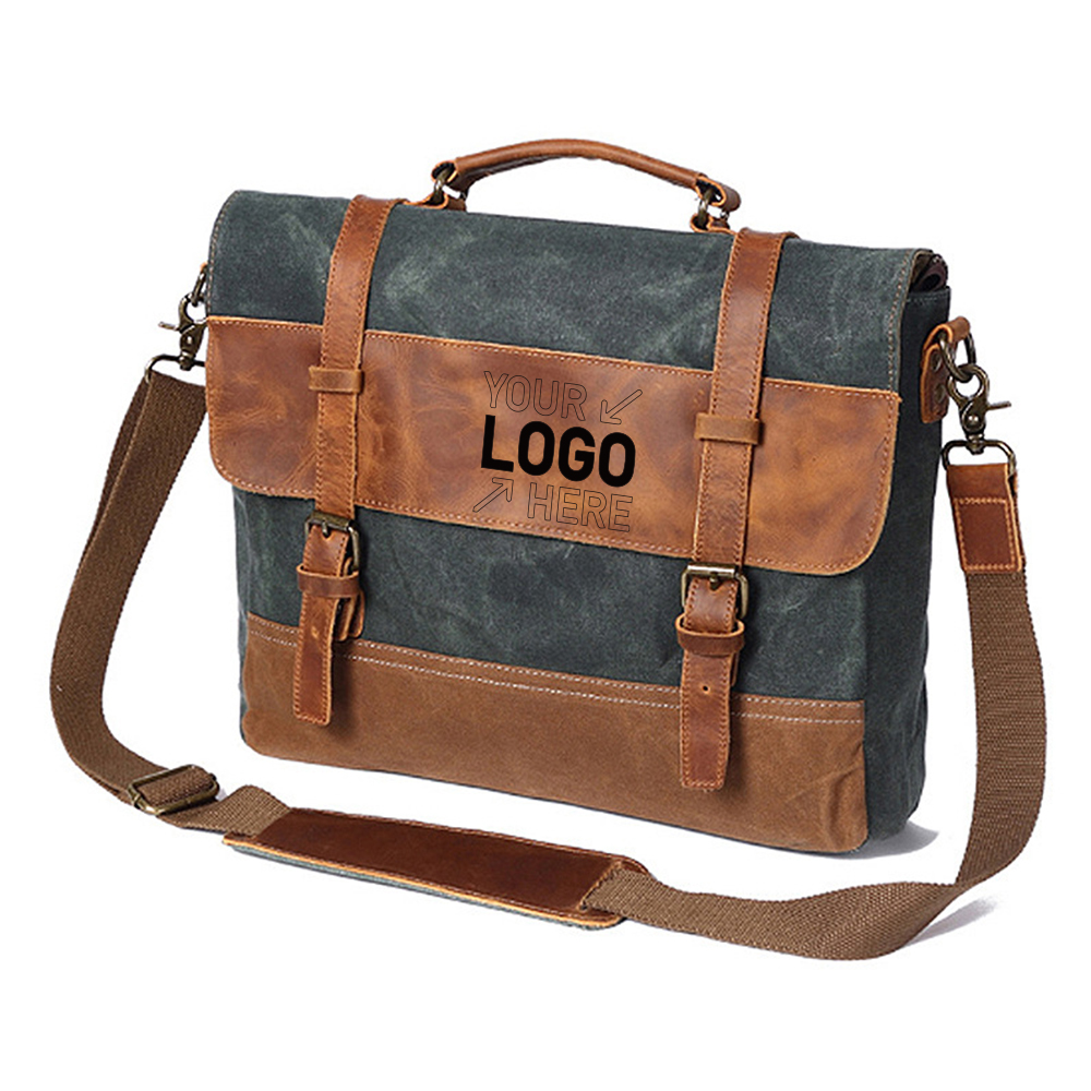Canvas Leather Computer Laptop Bag 2