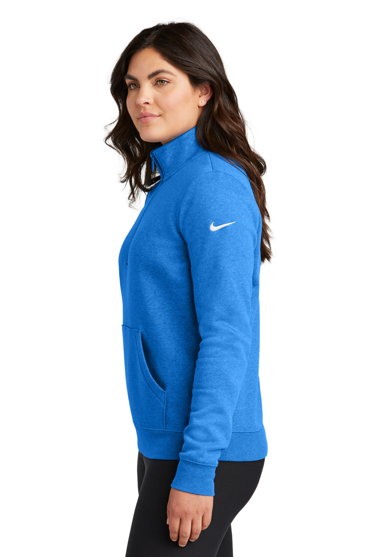 Nike Women's Club Fleece Sleeve Swoosh 1/2-Zip NKDX6720 22