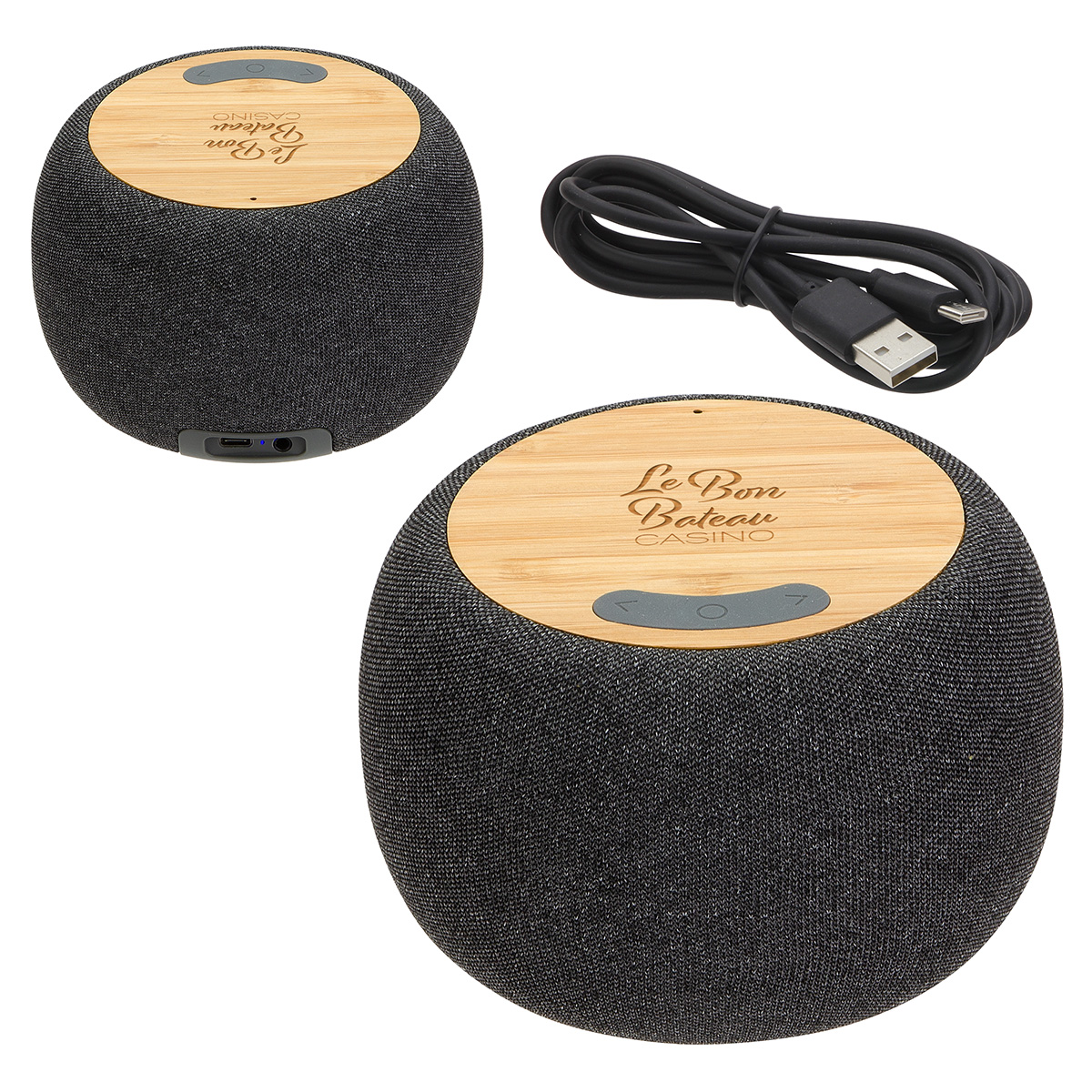 Empire Bamboo Wireless Speaker with 5W Wireless Charger 2