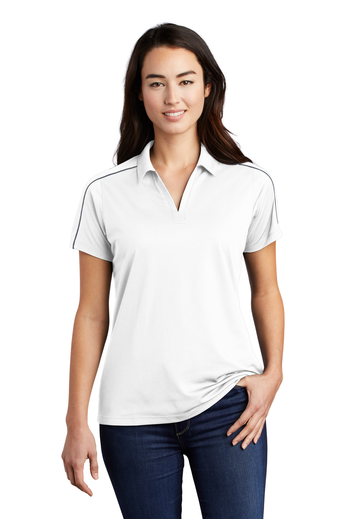Sport-Tek Women's Micropique Sport-Wick Piped Polo. LST653 16