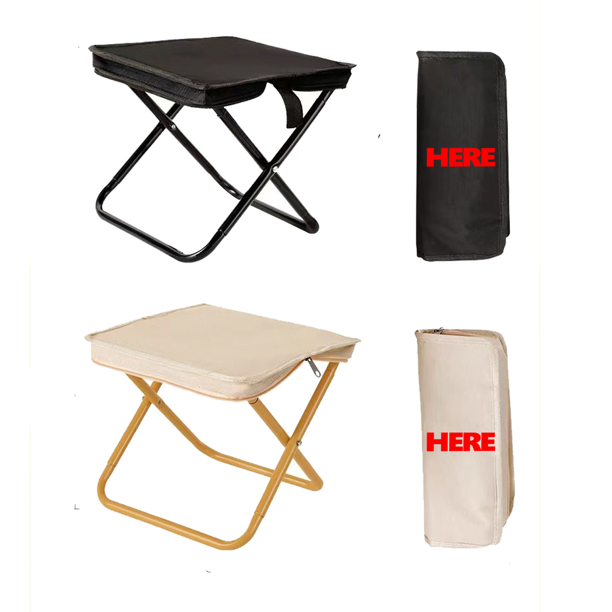 Portable Folding Outdoor Stool with Carry Bag 4