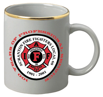 11 oz. Light Gray Stoneware Mug 1