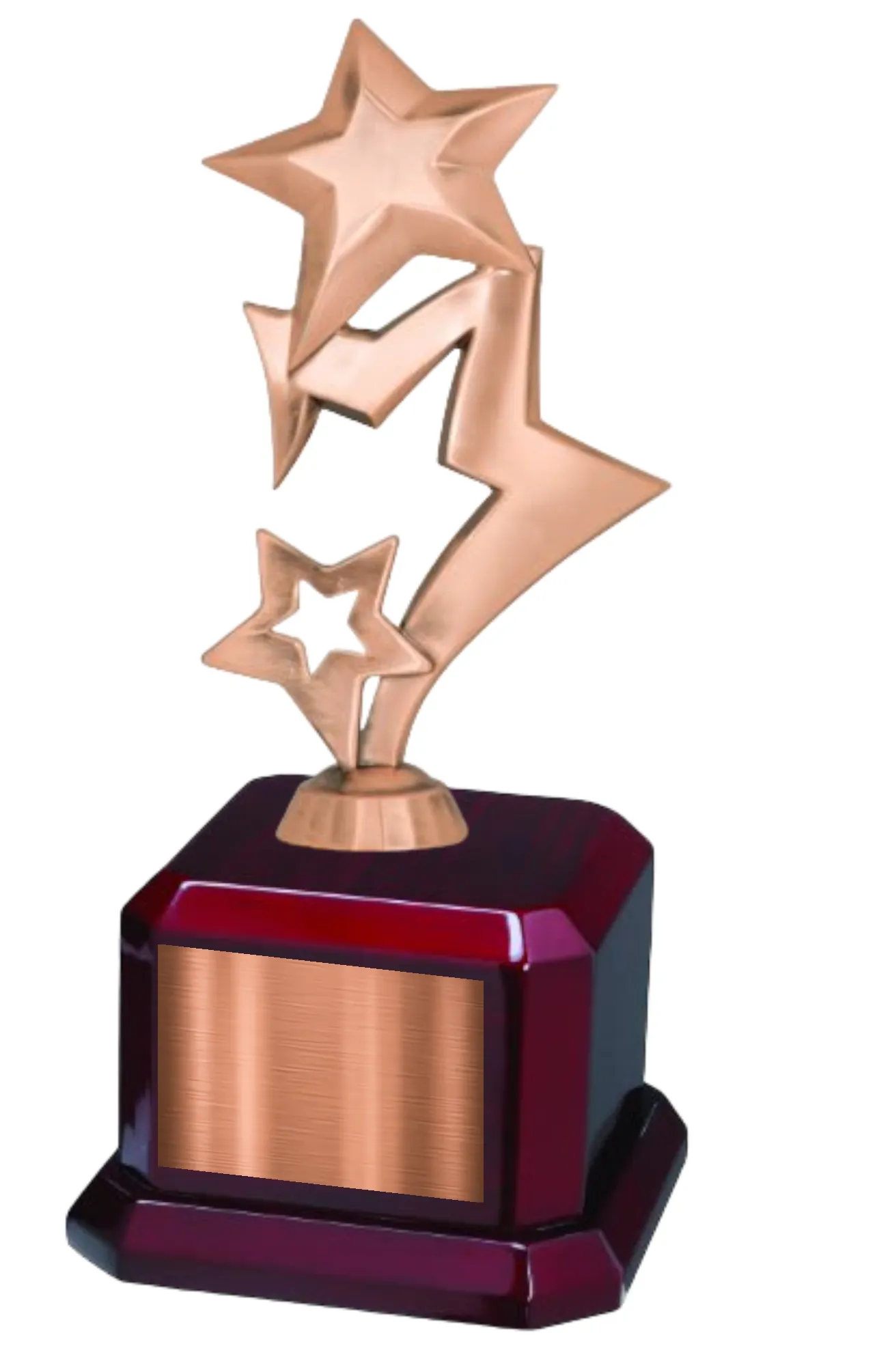 9 1/2" Star Trophy Award on Rosewood Royal Piano Finish Base 20