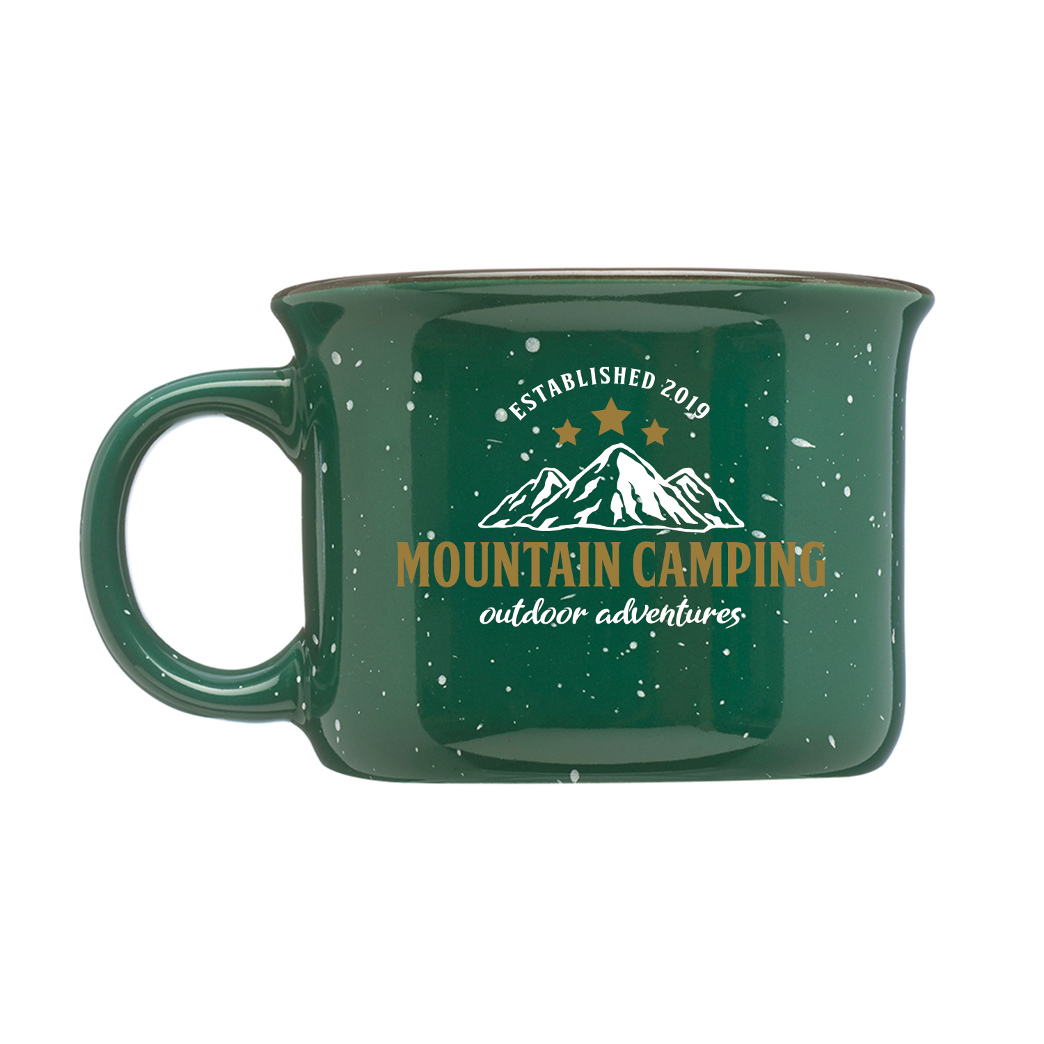 8 oz. Speckled Hearth Ceramic Mug (2 Color Imprint) 6