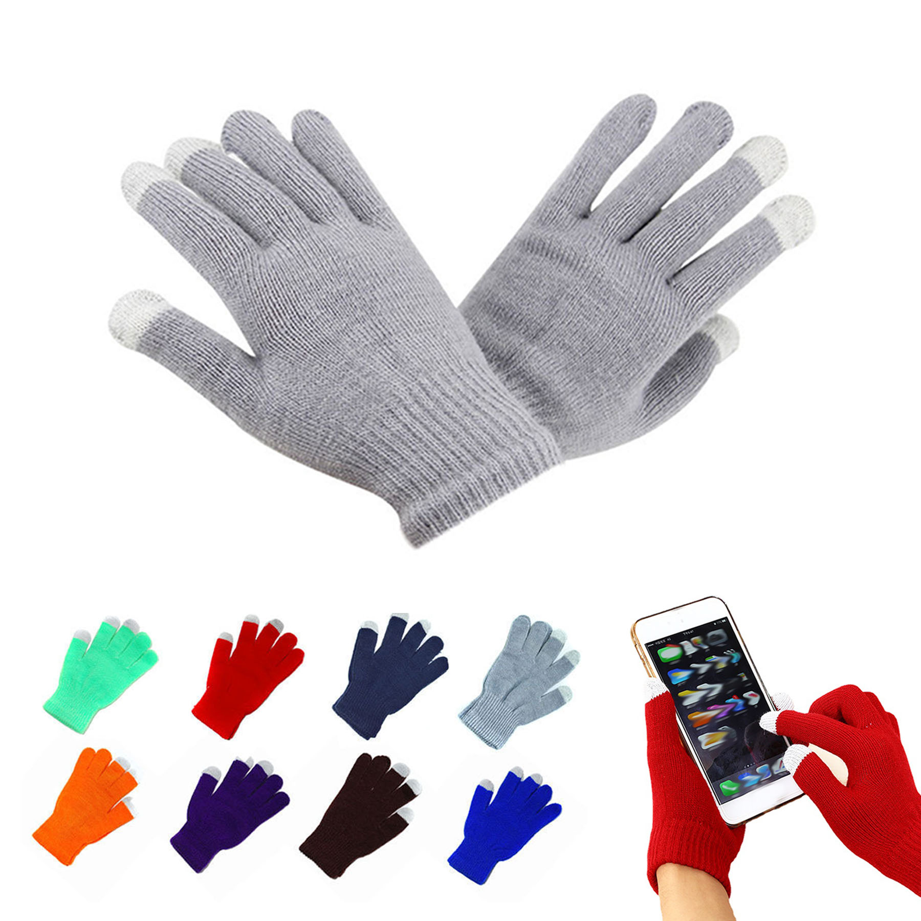 Touchscreen Knit Gloves 1