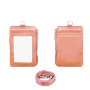 PU Leather Card Holder With Zip Pocket 6