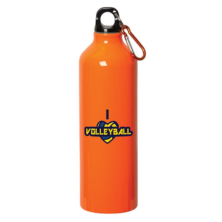 750 Ml (25 Fl. Oz.) Aluminum Water Bottle With Carabiner, custom water bottle with logo imprint 16