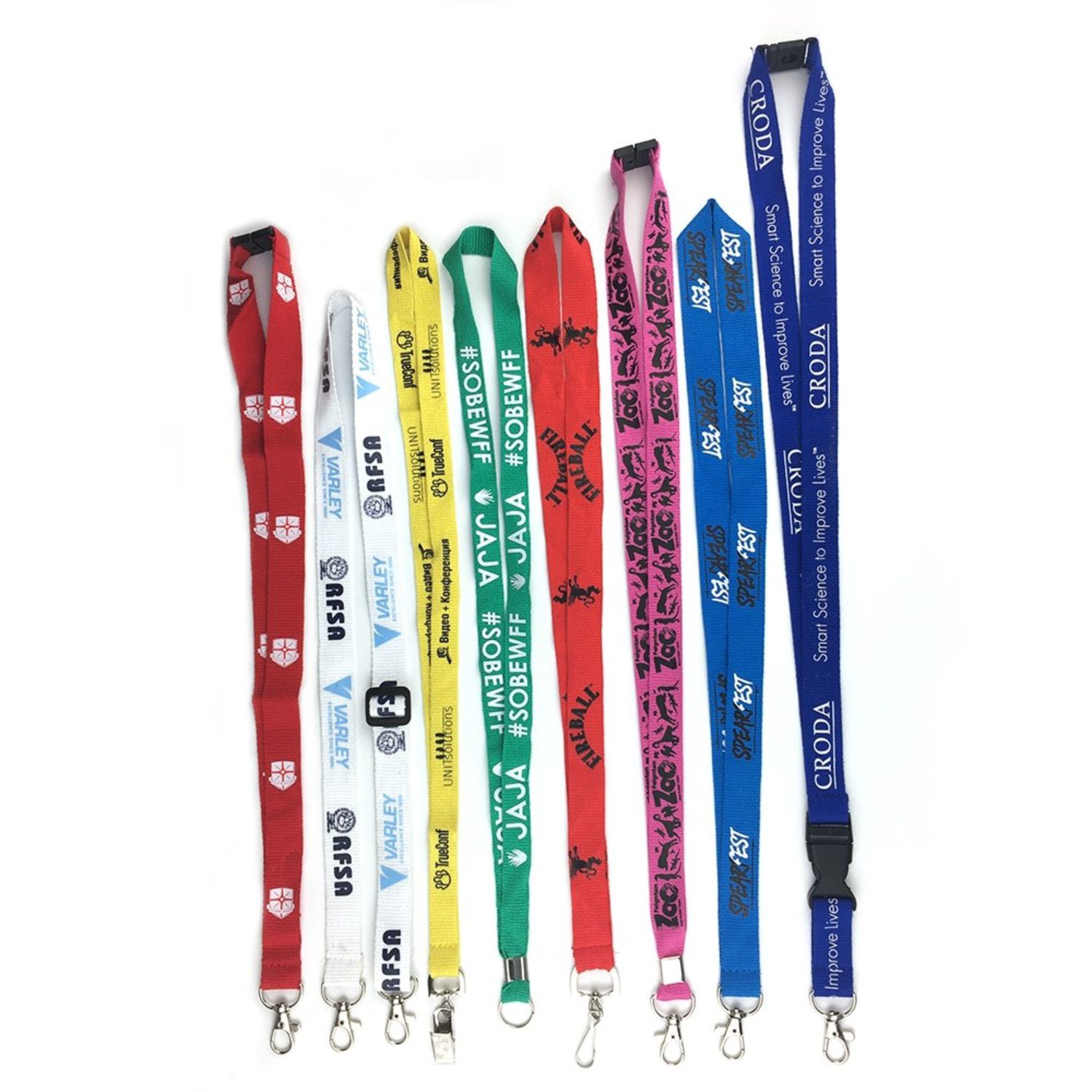 Bamboo Lanyard Custom Imprint ID Badge Holder 2